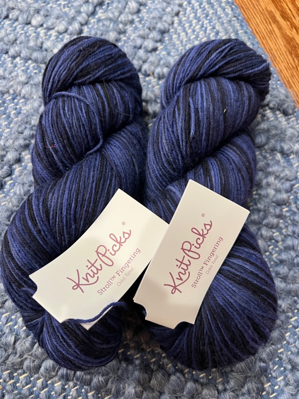 2 skeins Knit Picks Stroll Fingering Orbit Tonal Yarn